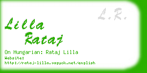 lilla rataj business card